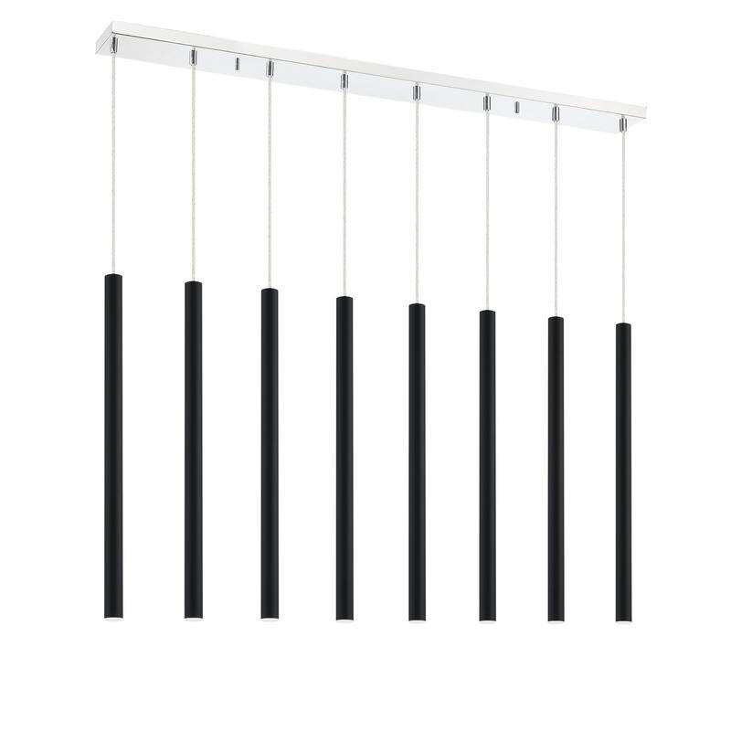 Z-Lite Forest 8 Light 44" Wide LED Linear Pendant with 24" Pendants