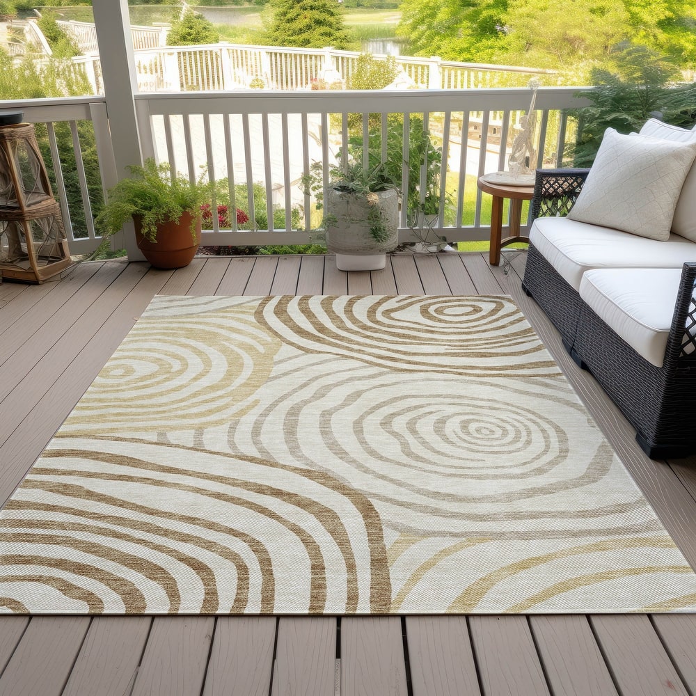 Machine Washable Indoor/ Outdoor Chantille Contemporary Dimensions Rug