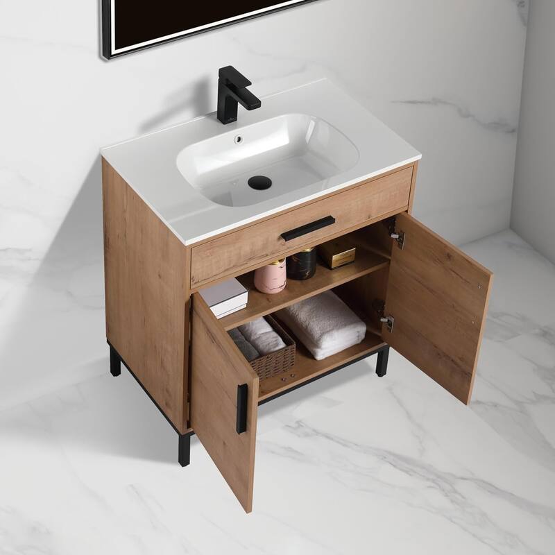 Blossom Freestanding Bathroom Vanity with SMC Sink All Wood