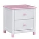 preview thumbnail 4 of 22, Wooden Nightstand with Two Drawers for Kids,