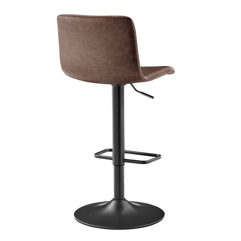 NPD Furniture Bruce Faux Leather Gaslift Bar Stool (Set of 2)
