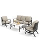 preview thumbnail 50 of 66, MAISON ARTS 5/7/9-Seat Patio Conversation Set, Outdoor Sofa Set with Single Sofa Chairs, 3-Seater Sofa, Ottoman and Coffee Table