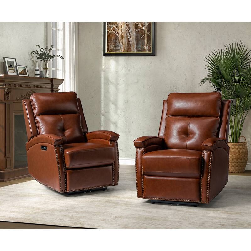 Edmondo Contemporary Power Recliner With a USB port Set Of 2 by HULALA HOME