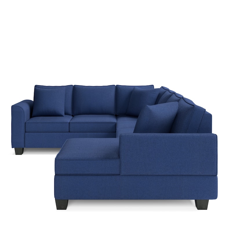 110*86" Sectional Sofa Upholstered Modern English Arm Classic U-shaped Sofa 3 Pillows Included