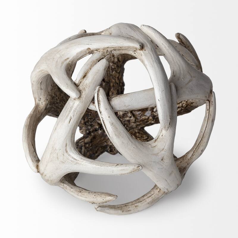 White Resin Antler Shaped Sculpture