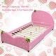 preview thumbnail 3 of 9, Costway Kids Children Upholstered Platform Toddler Bed Bedroom