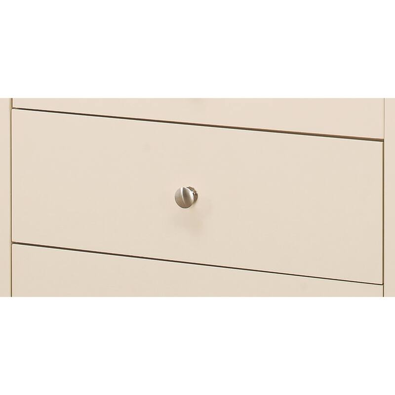 Modern 24-in Metal Knob Wood Nightstand with Three-Drawer