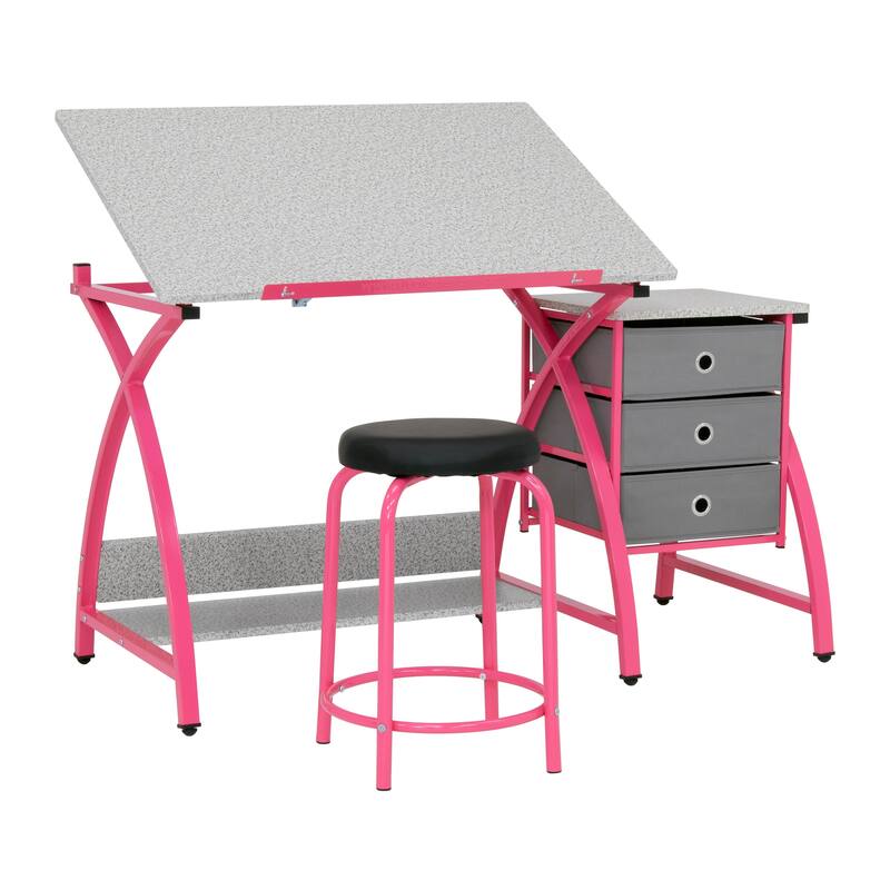 Studio Designs 2-Piece Comet Plus Drafting Table and Stool Set