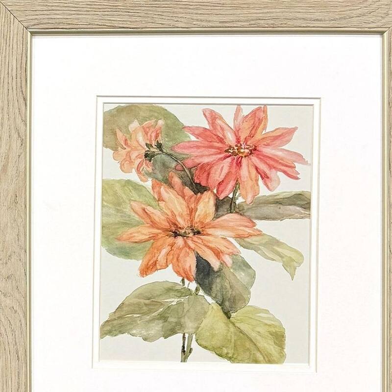 HomeRoots Set Of Two Just Peachy Brown Framed Wall Art