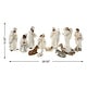 preview thumbnail 68 of 77, Glitzhome 12pcs Resin Christmas Multi/ Blue/ Ivory Nativity Figurines Set Ivory - Small
