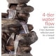 preview thumbnail 6 of 10, Alpine Corporation 40" Tall Outdoor Tiered Rock Water Fountain with LED Lights