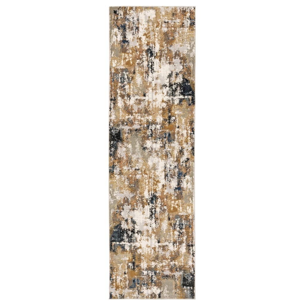 Style Haven Alfano Grey/ Gold High-low Distressed Abstract Area Rug