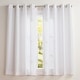 preview thumbnail 18 of 55, EXCLUSIVE HOME Loha Linen Grommet Top Curtain Panel Pair 52X63 - Winter White