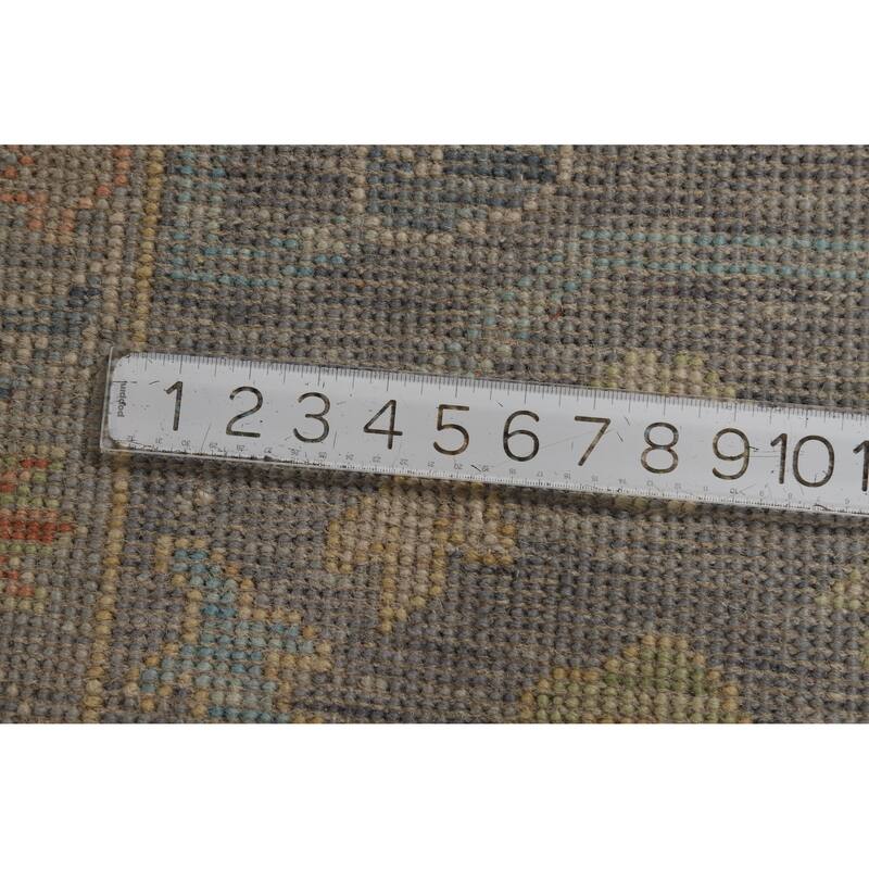 Oriental Beige Oushak Indian Area Rug Hand-Knotted Wool Carpet - 7'10" x 10'2"