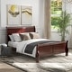 preview thumbnail 13 of 13, Furniture of America Mayday Traditional Solid Wood Sleigh Bed Cherry - Queen