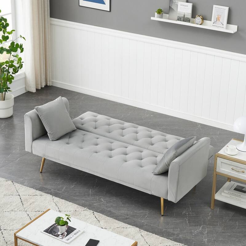 71" Convertible Double Folding Living Room Sofa Bed