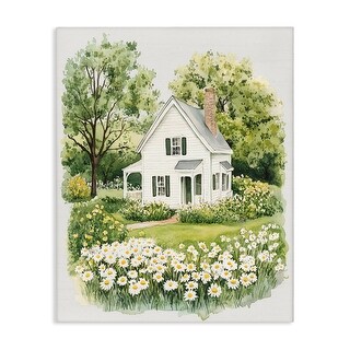 Stupell Quaint Countryside Cottage Garden Canvas Wall Art Design By ...