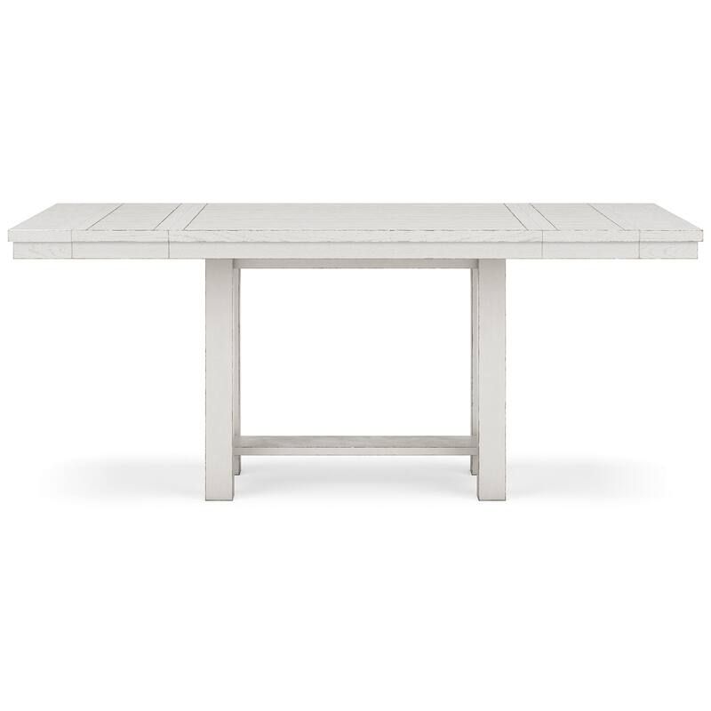 Signature Design by Ashley Robbinsdale Gray/White Counter Height Dining Table and 2 Bar stools and Bench