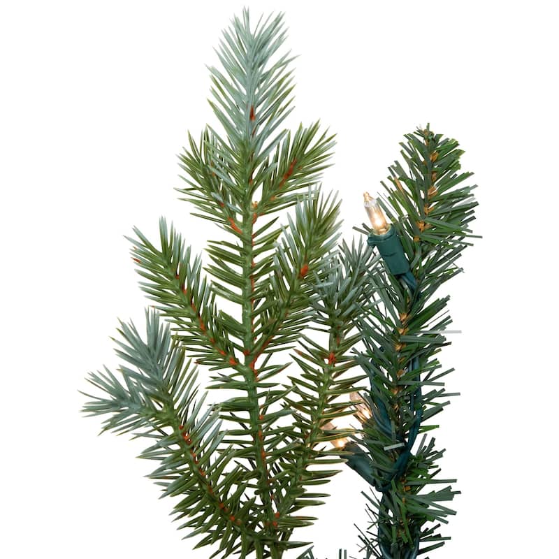 Real Touch™️ Blue Spruce Artificial Christmas Wreath 48" Clear Lights