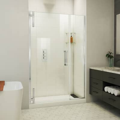 DreamLine Ascend 44-45 in. W x 72 in. H Frameless Pivot Shower Door in Chrome