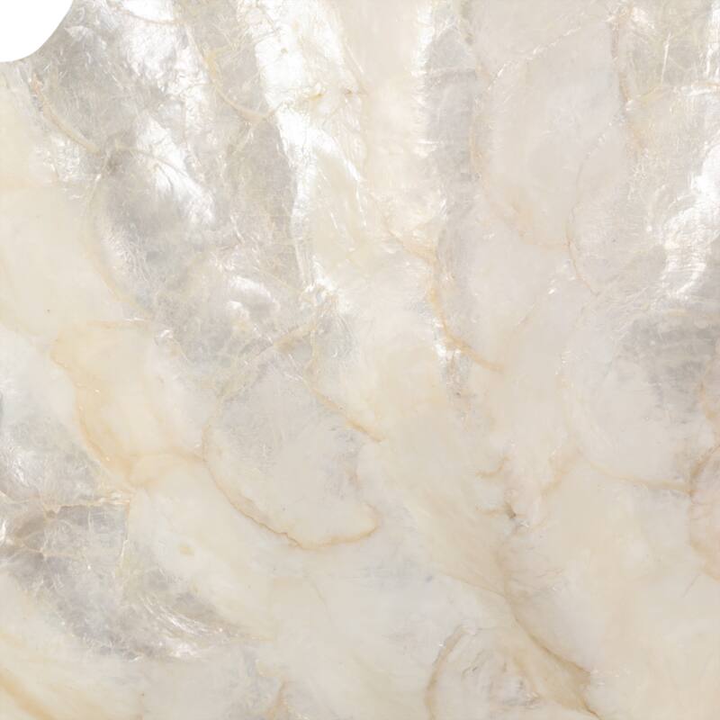 Shell-Inspired Decorative Bowl with Wavy Edge - Set of 2 - 20" Ivory - 20.0"
