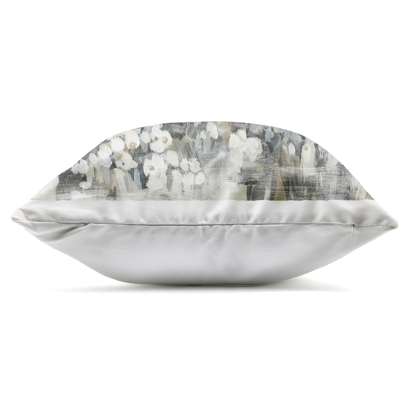 Stupell Grey Speckled Flowers Printed Outdoor Throw Pillow Design by June Erica Vess