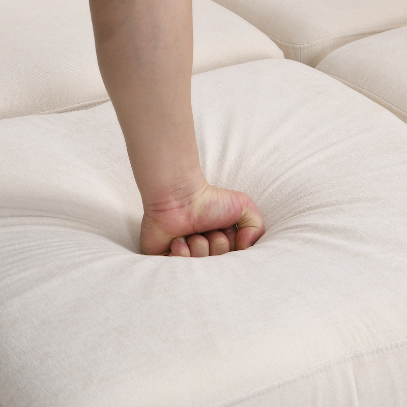 103" Sectional Sofa Couch Sofa Bed U-shaped Sofa with Two Movable Ottoman and Three USB Ports