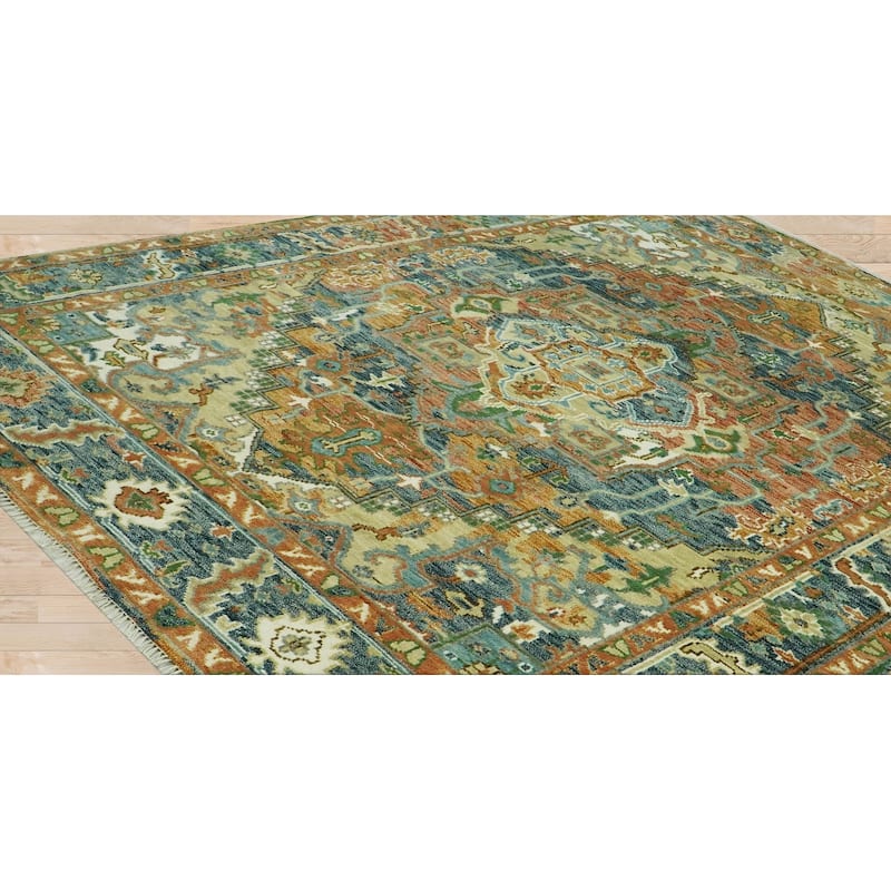 Multi Size Hand Knotted Oushak Rust Oriental Rug by LoomBloom