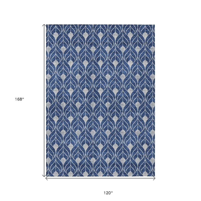 HomeRoots Geometric Transitional Rectangle Outdoor Rug
