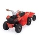 preview thumbnail 11 of 12, Red Kids Electric ATV Quad Toy Car wForward/Reverse Switch, Anti-Slip Wheels, Music, Bluetooth, Power Display for Boys Girls
