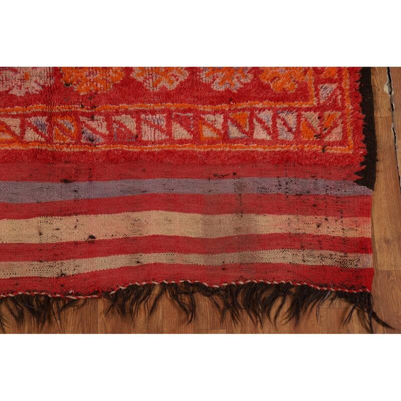 Tribal Moroccan Oriental Runner Rug Handmade Wool Carpet - 5'11"x 17'8"
