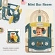 preview thumbnail 6 of 7, Kids Slide with Bus Play Structure, Freestanding Bus Toy with Slide for Toddlers, Bus Slide Set with Basketball Hoop