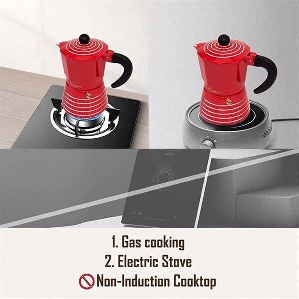 Stovetop Espresso Maker 3 Cup Moka Pot 