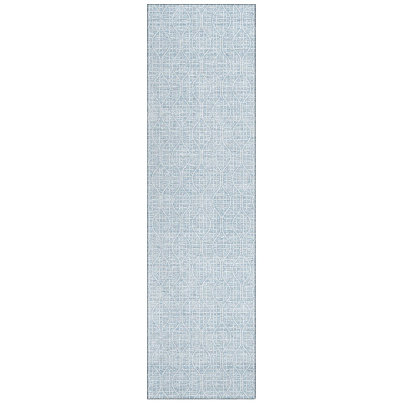 Machine Washable Indoor/ Outdoor Chantille Criss Cross Geo Rug