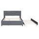 preview thumbnail 5 of 9, Chic Upholstered Platform Bed with Versatile Trundle for Enhanced Comfort