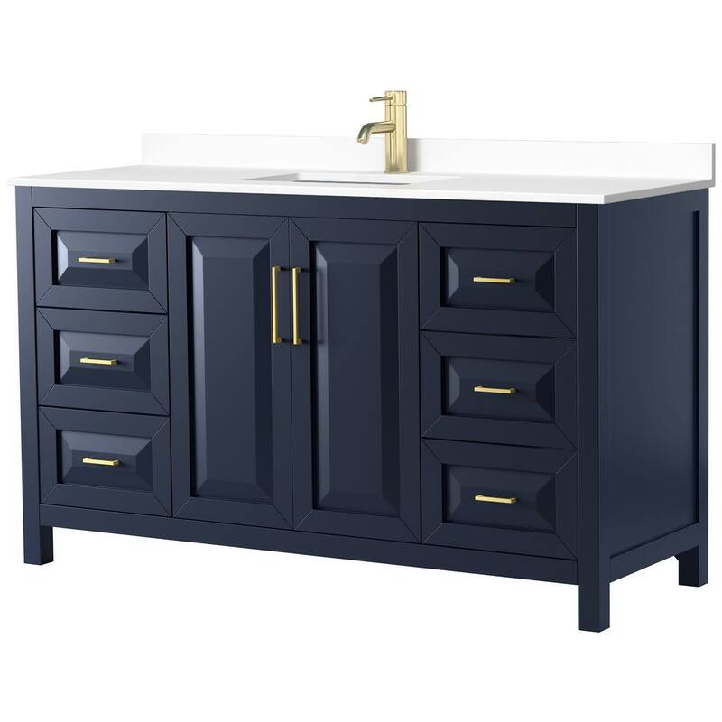 Wyndham Collection Daria 60" Free Standing Single Basin Vanity Set