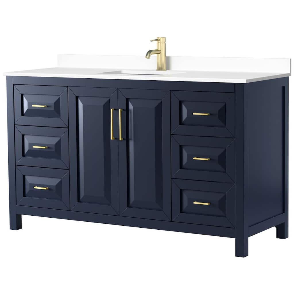 Wyndham Collection Daria 60" Free Standing Single Basin Vanity Set