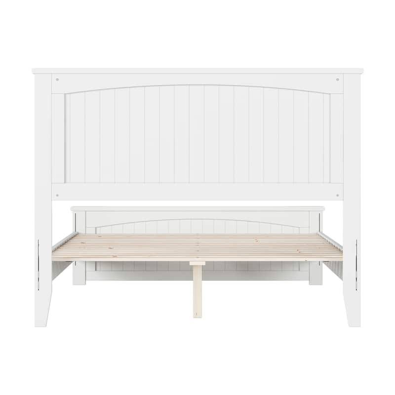 Naples Solid Wood Low Profile Platform Bed with Matching Footboard