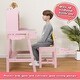 preview thumbnail 12 of 16, Modern Classic Desk,Children's Desk, Solid Wood Desk, Family Desk And Chair Set Pink