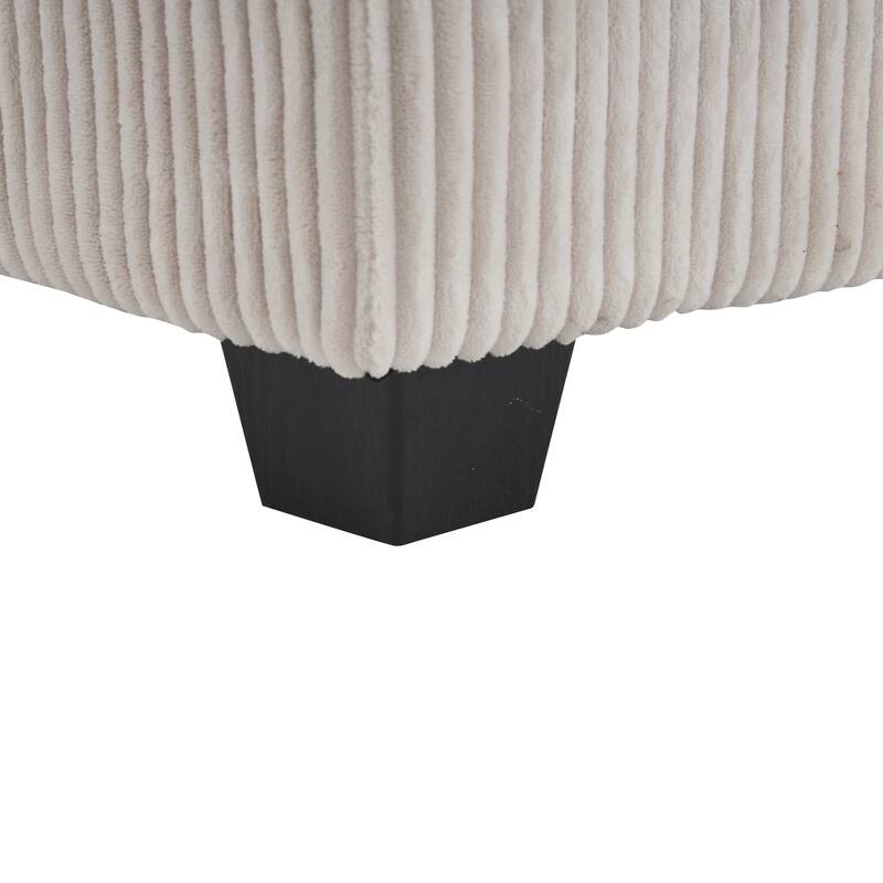 Corduroy Single Sofa With 2 Pillows