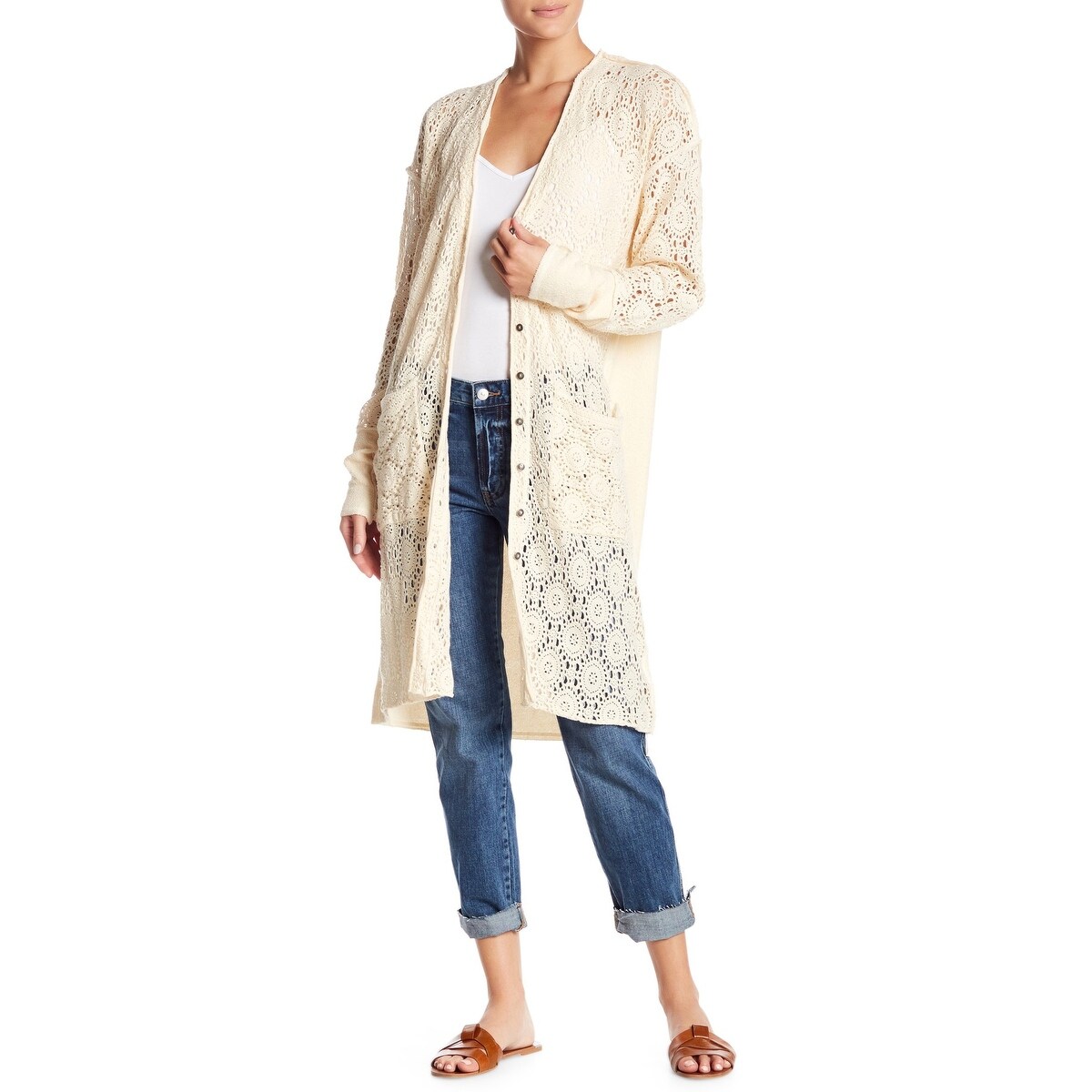 ivory duster cardigan