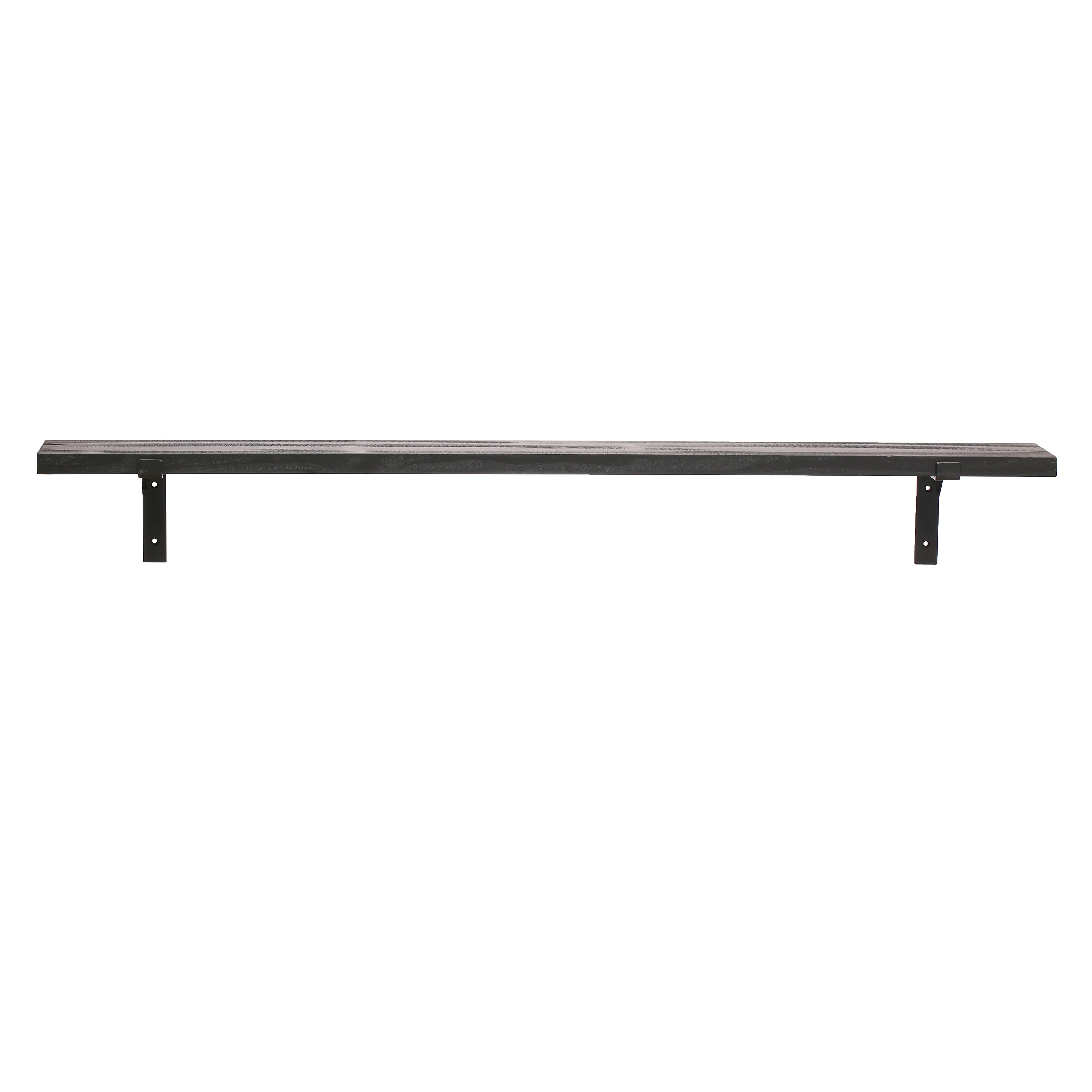 Mounted Wood and Metal Wall Shelf