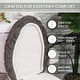 preview thumbnail 87 of 189, Home Weavers Waterford Collection Cotton Toilet Lid Rug | Elastic Fit | Fit Most Standard Toilet Lid | 18"x18"