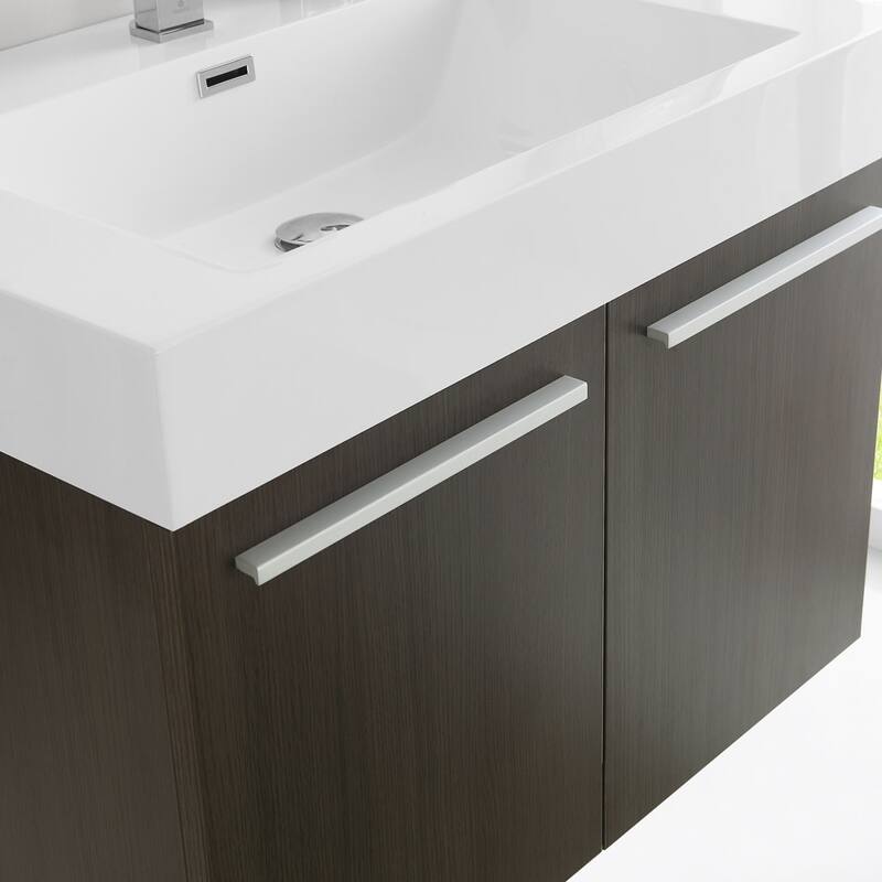Fresca Senza 29-1/2" Wall Mounted / Floating Vanity Set with MDF