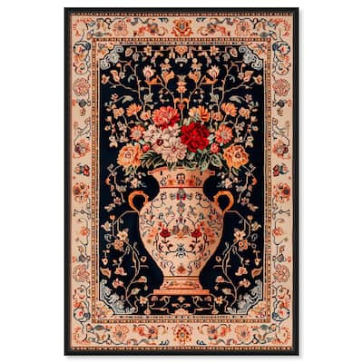 Persian Vase and Flowers Canvas by Art Remedy
