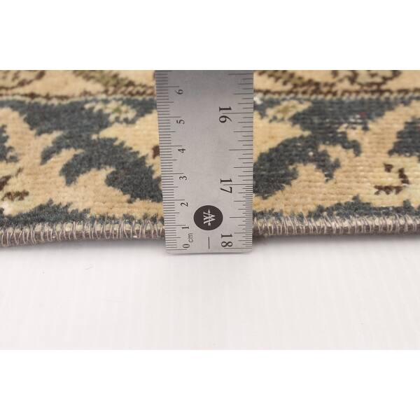 ECARPETGALLERY Hand-knotted Anadol Vintage Light Khaki Wool Rug - 4'4 x ...