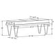 preview thumbnail 5 of 3, Chad Dark Blue Upholstered Bench with Hairpin Legs