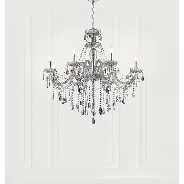 8 - Light Omni Smoke/Clear Crystal Chandelier French Style