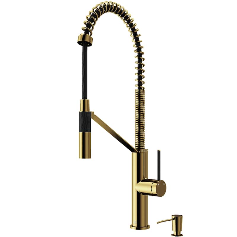 VIGO Livingston 24" H Single Handle Pull-Down Sprayer Kitchen Faucet