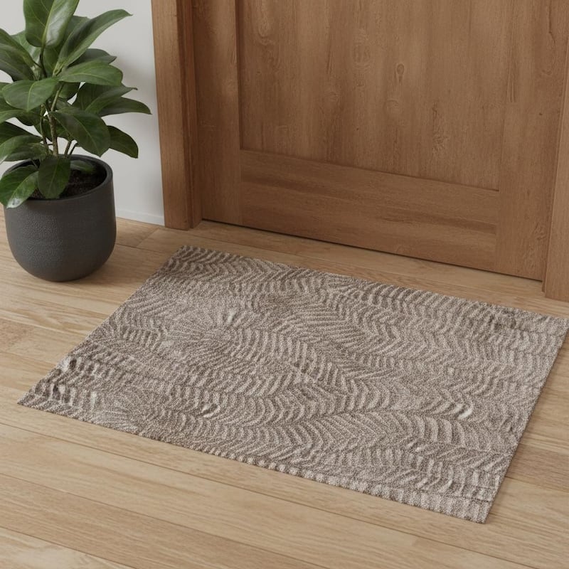 HomeRoots Animal Print Bohemian Rectangle Area Rug - 3' X 5'